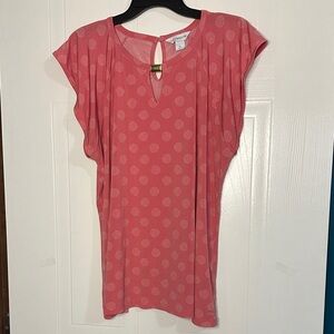 EUC Liz Claiborne Pink Patterned Blouse